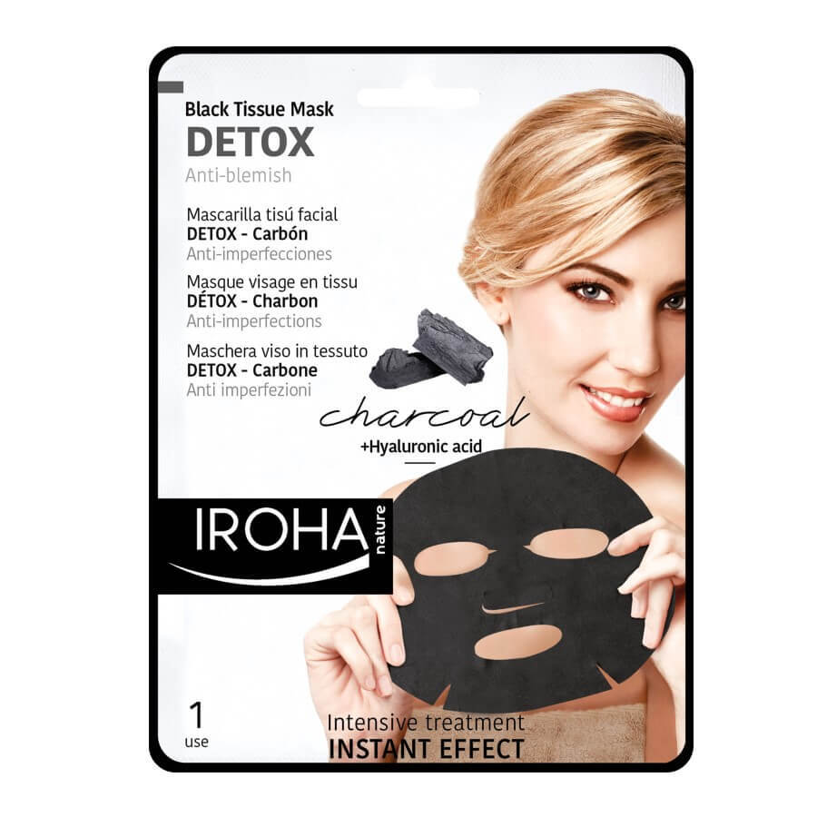 Textile face mask with detoxifying effect, 23 ml, Iroha