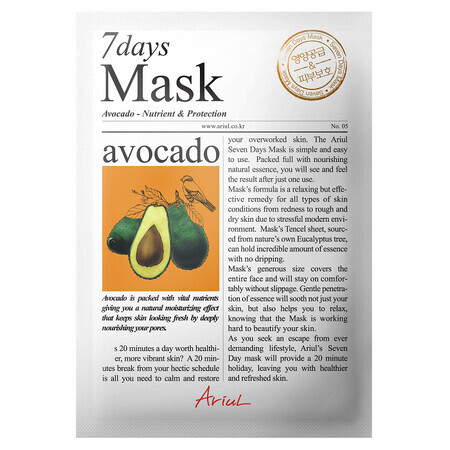 7Days Avocado-Portioniermaske, 20 g, Ariul