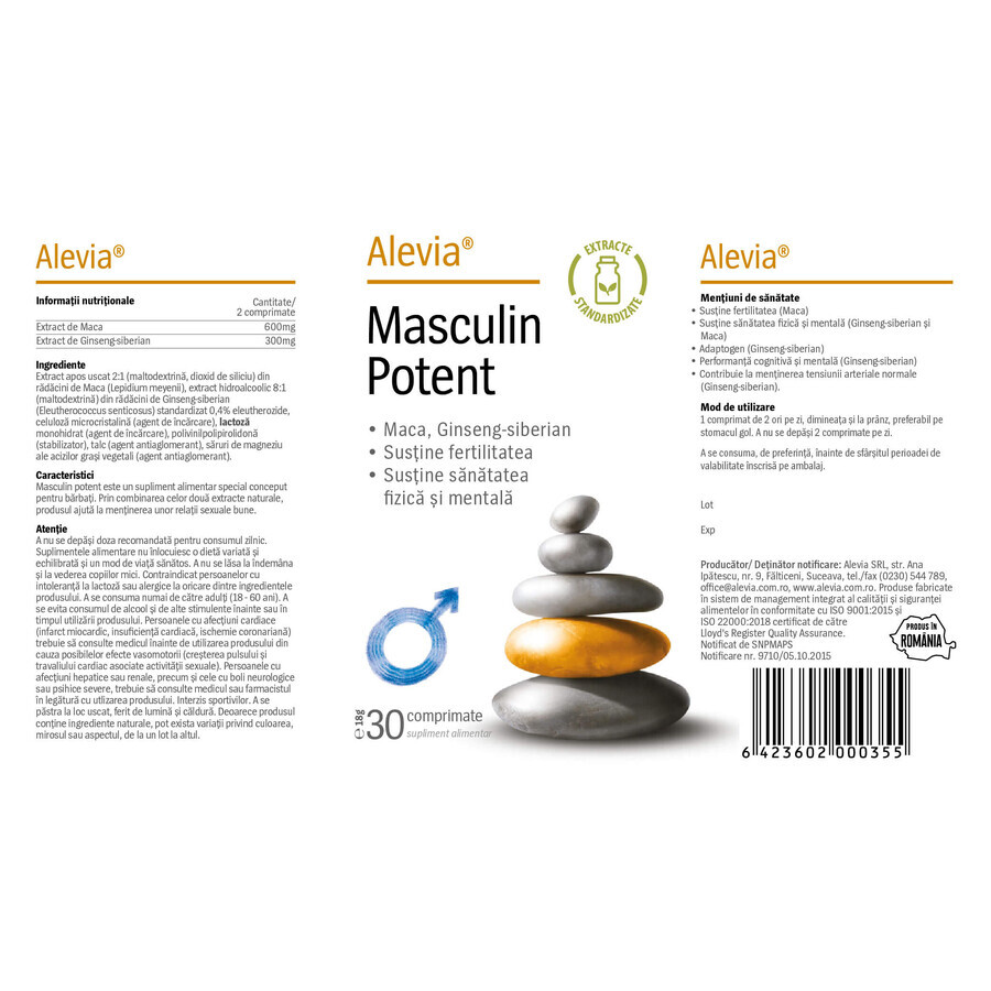 Masculin Potent, 30 Tabletten, Alevia