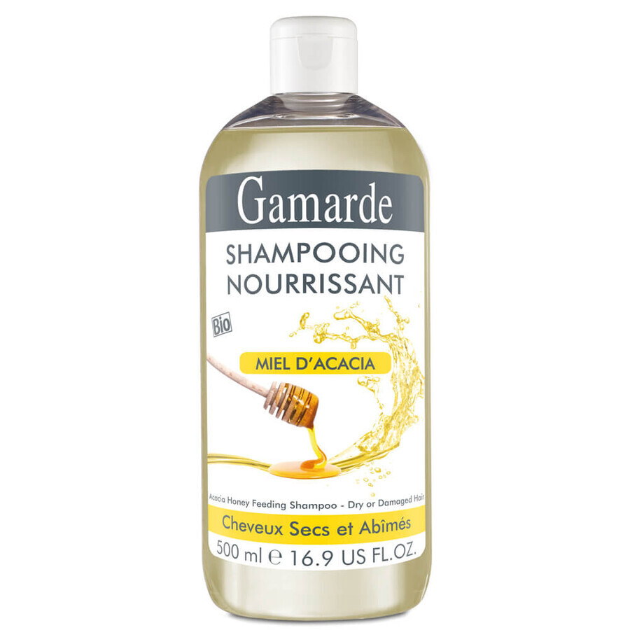 Organic natural nourishing shampoo with honey for dry hair, 500 ml, Gamarde