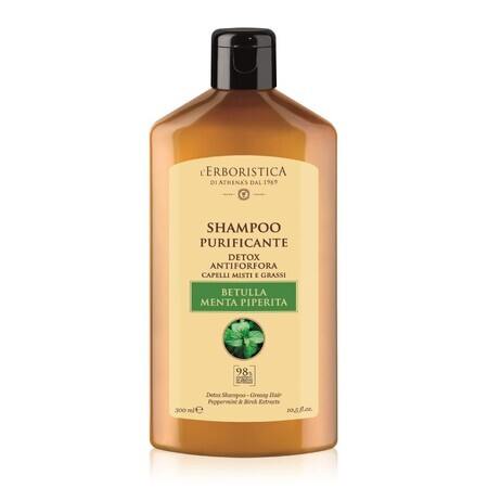 Șampon cu extract de mesteacăn și mentă, 300 ml, L'Erboristica