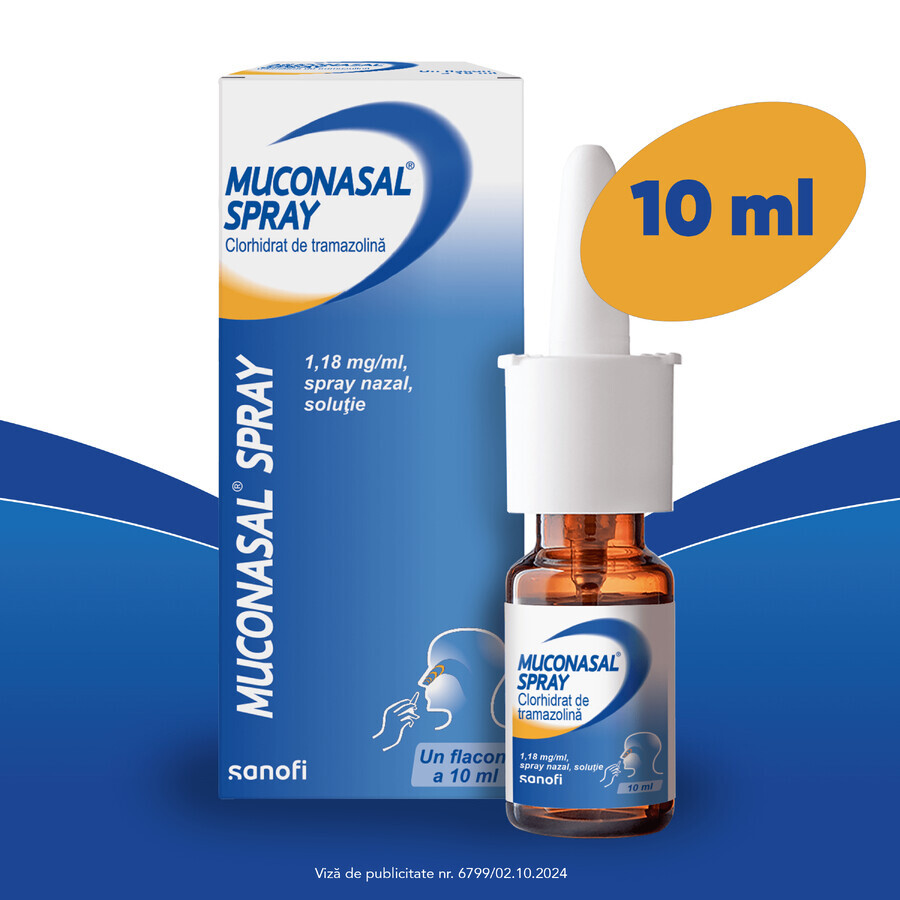 Muconasal Spray 1,18 mg Nasenspray, 10 ml, Sanofi