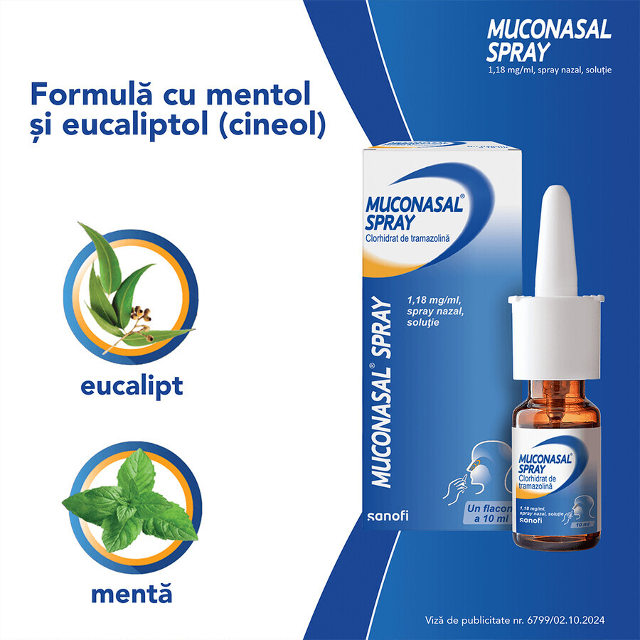 Muconasal Spray 1,18 mg Nasenspray, 10 ml, Sanofi