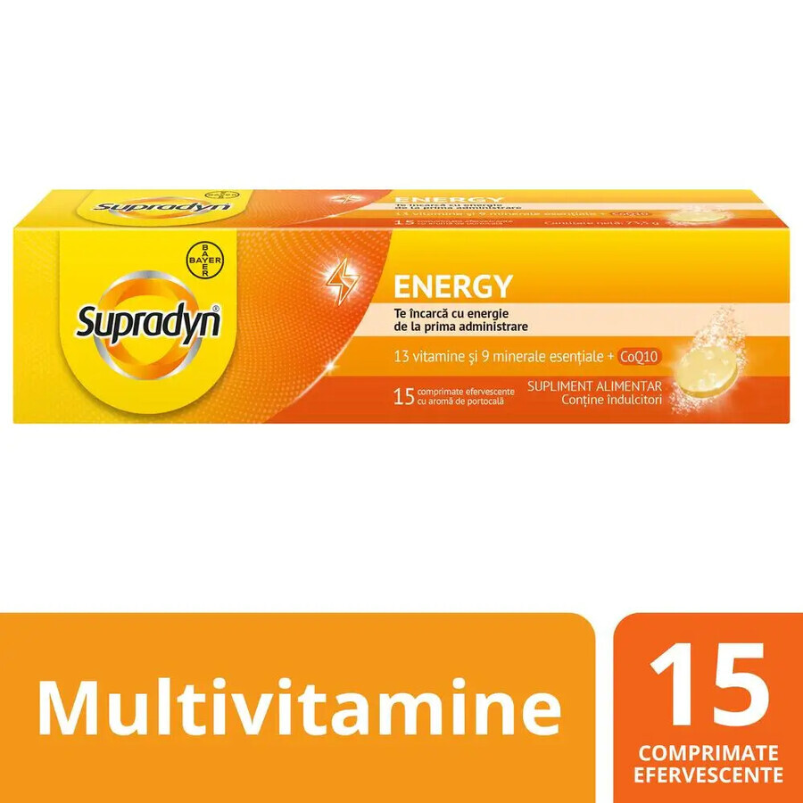 Supradyn Energy, Multivitamine, 15 Brausetabletten, Bayer