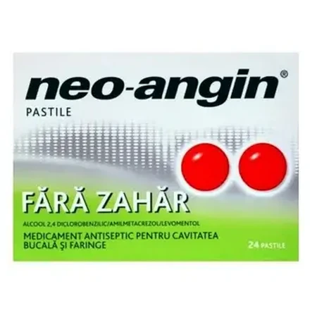 Neo-Angin ohne Zucker, 24 Tabletten, Divapharma
