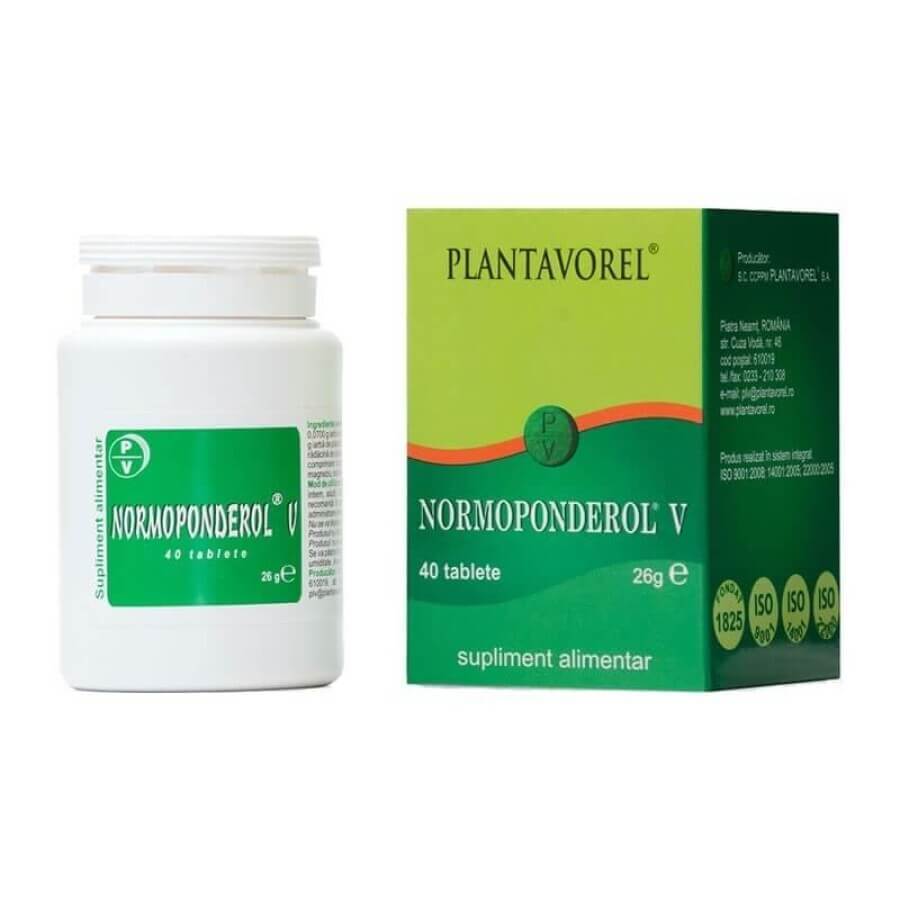 Normoponderol V, 40 tablets, Plantavorel