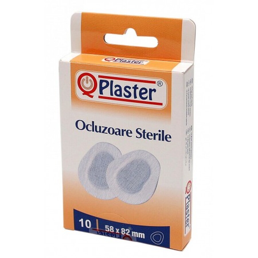 Steriler Okkluder 58 x 82 mm, 10 Stück, QPlaster