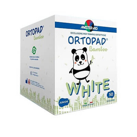 Ocluzor copii ORTOPAD Alb Master-Aid Mediu, 76x54 mm, 50 bucăți, Pietrasanta Pharma