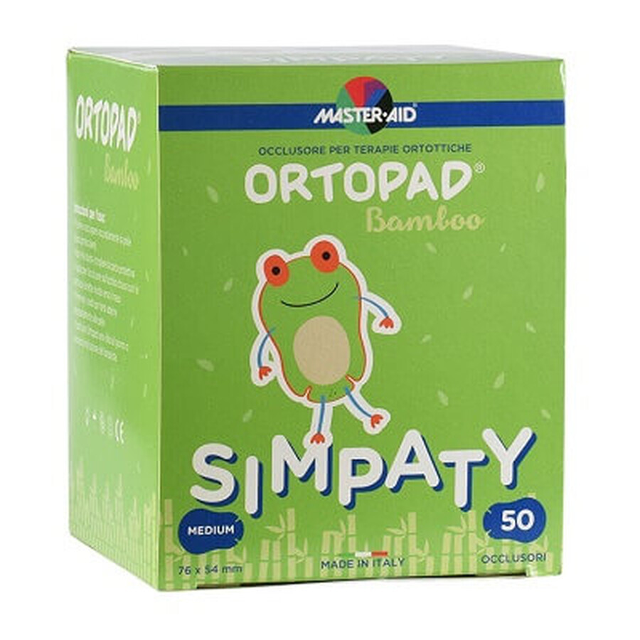 ORTOPAD Simpaty Master-Aid Baby Okkluder, Medium, 76x54 mm, 50 Stück, Pietrasanta Pharma