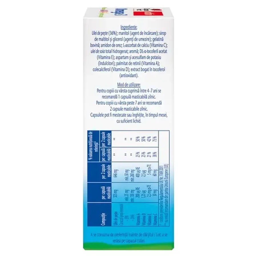 Omega 3 Vitamin A+D+E+C for children, 30 capsules, Doppelherz