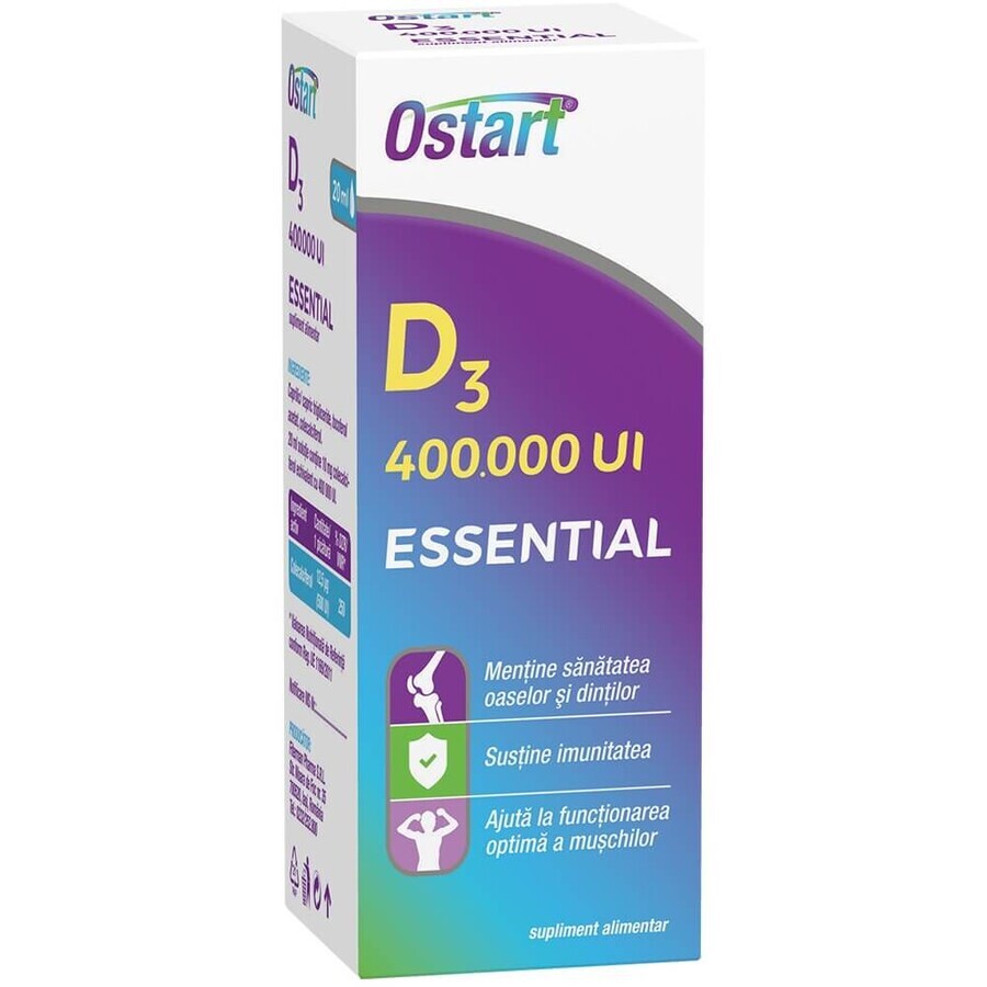 Ostart Essential D3 400 000 IU Tropfen, 20ml, Fiterman
