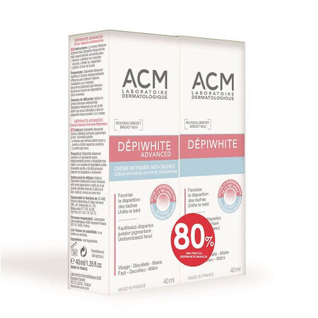 Pachet Depiwhite Advanced Cremă 40 ml + Depiwhite Mască 40 ml, Acm