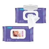 Package Wet wipes with lanolin +0months, 80 pieces + 80 pieces, Lansinoh