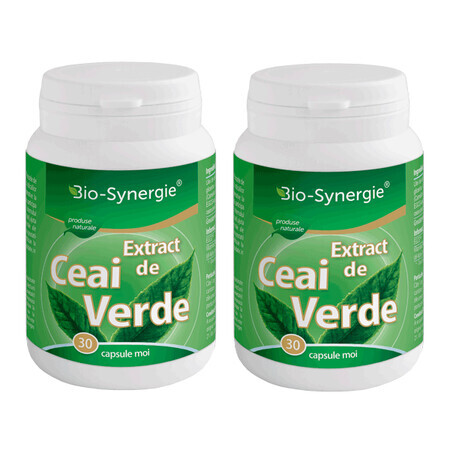 Pachet Extract Ceai Verde, 30 + 30 capsule, Bio Synergie