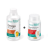 Omega 3-6-9 Paket, 90 Kapseln + Coenzym Q10 15 mg, 30 Kapseln, Rotta Natura