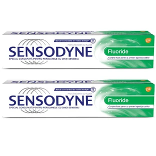 Sensodyne Fluoride Toothpaste Pack, 100 ml + 100 ml, Gsk