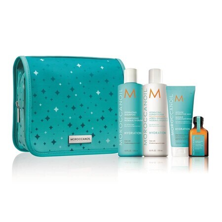 Pachet pentru par uscat Holiday Hydrating, Moroccanoil