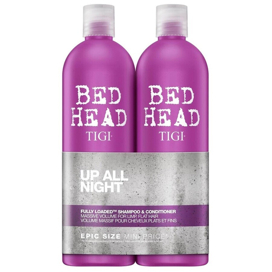 Pachet Sampon + Balsam pentru par moale si subtire Bed Head Fully Loaded, 750 + 750 ml, Tigi