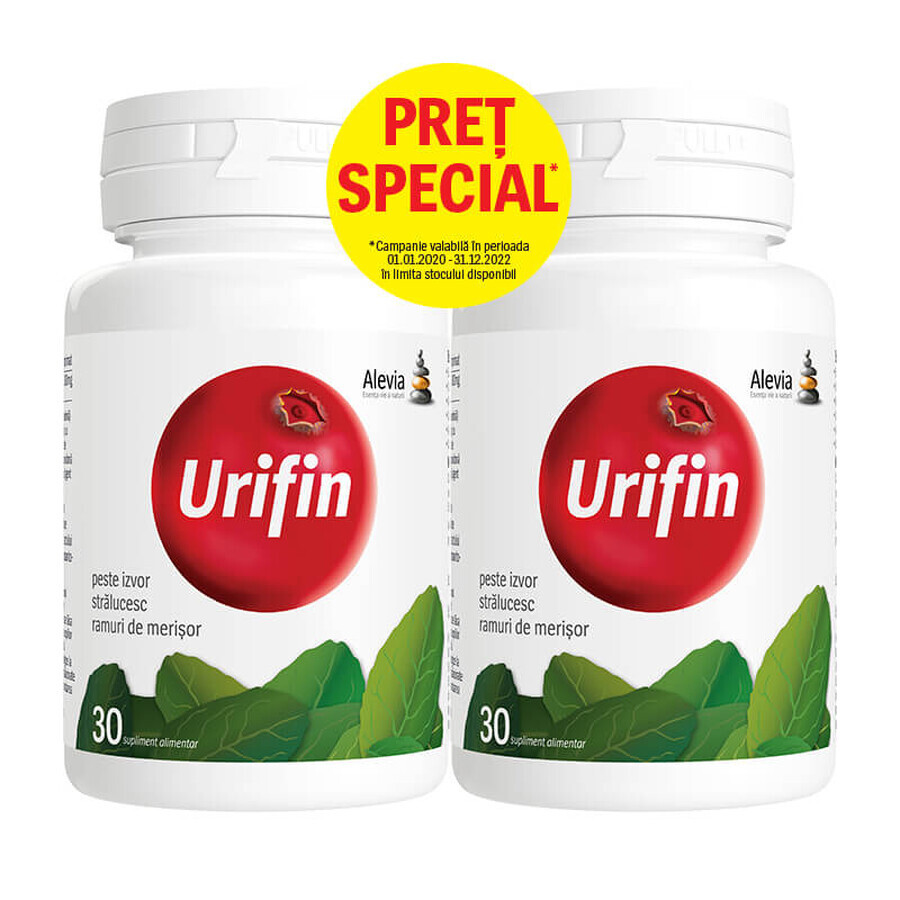Pachet Urifin (1+1 pret special), 30 comprimate, Alevia