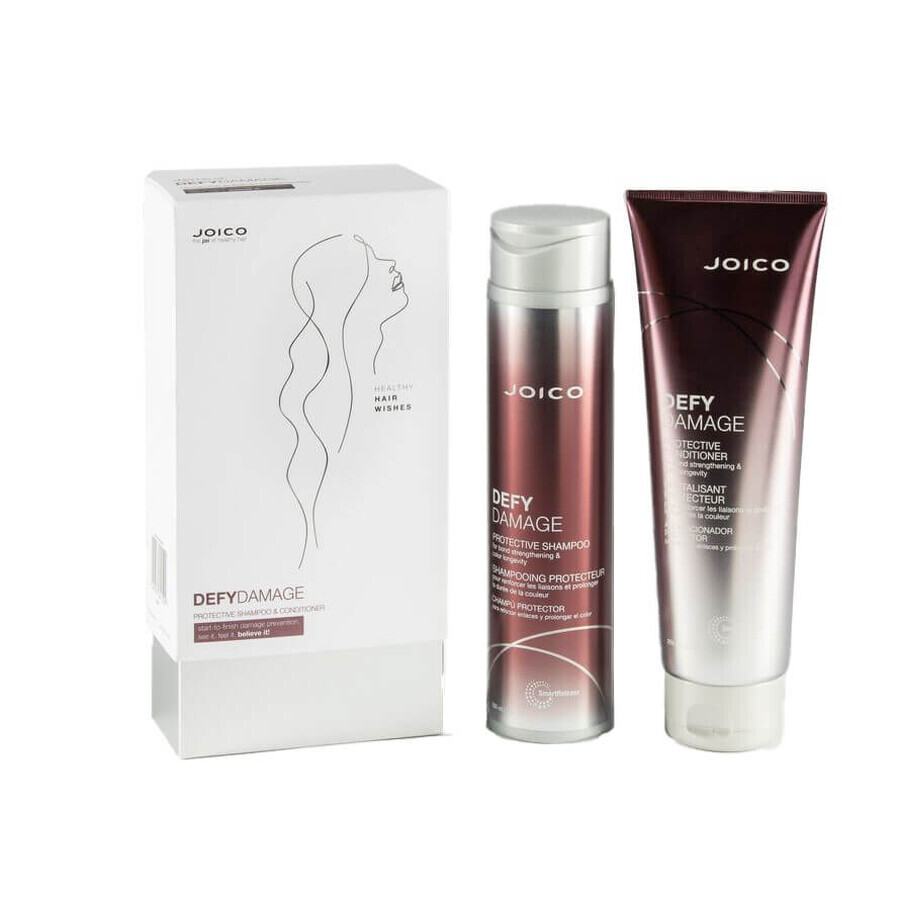 Pachet Xmas 2020 Defy Damage Sampon 300 ml + Conditioner 250 ml, Joico