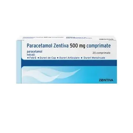 Paracetamol 500 mg, 20 Tabletten, Zentiva