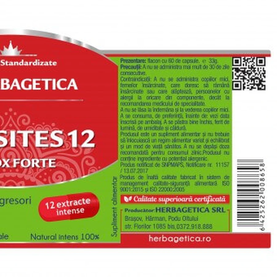 Parasites 12, 120 Kapseln, Herbagetica