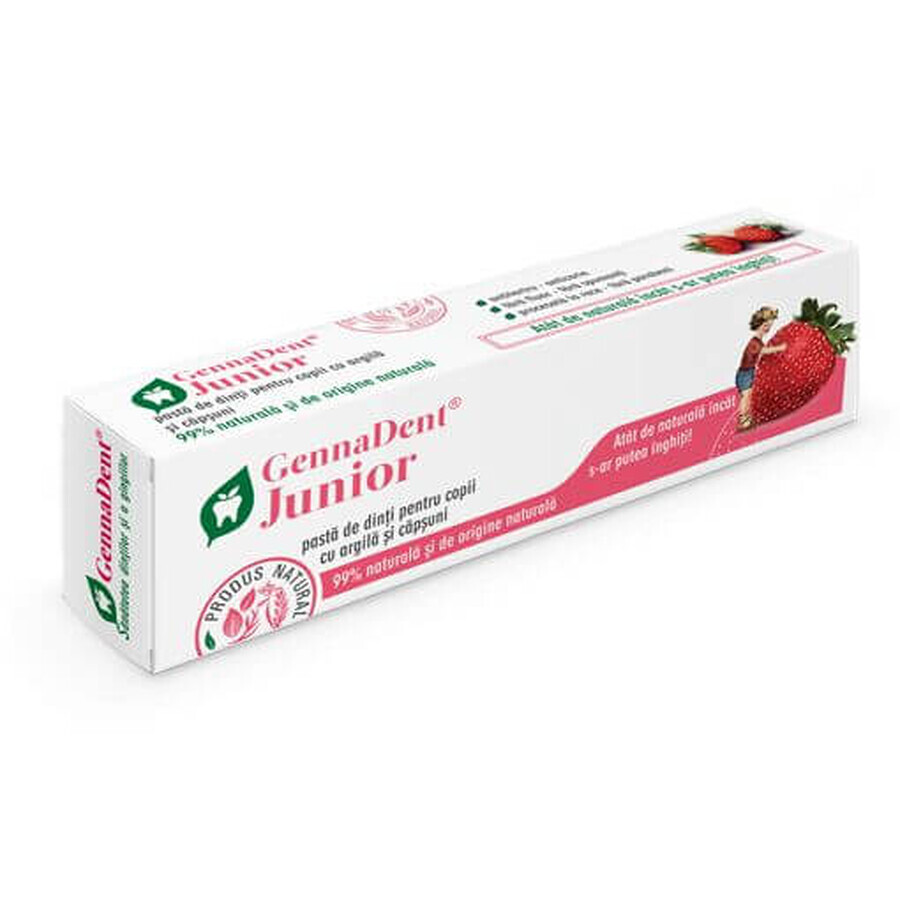 GennaDent Junior Zahnpasta Erdbeere, 50 ml, Vivanatura