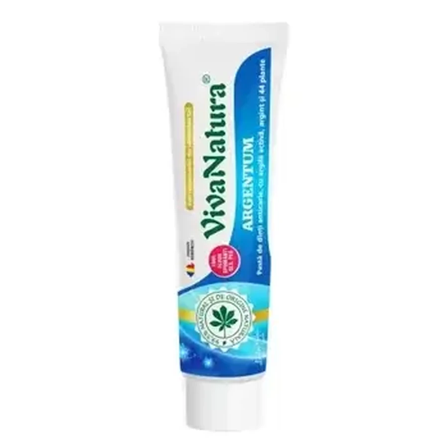 Pastă de dinți GennaDent Argentum, 150 ml, Vivanatura