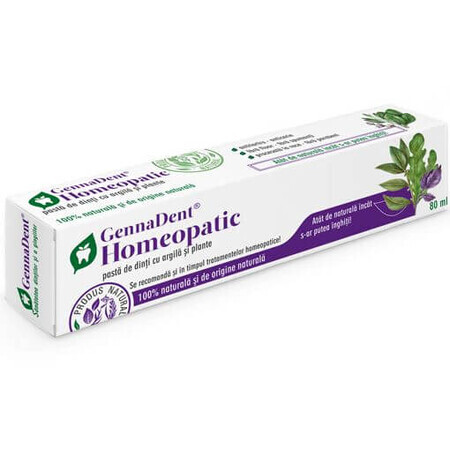 GennaDent Homöopathische Zahnpasta, 80 ml, Vivanatura