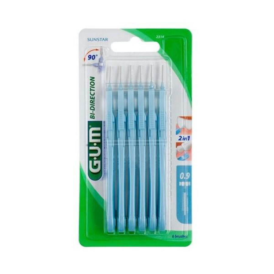 Interdentalbürsten Bi-Direction 0,9 mm, 6 Stück, Sunstar Gum