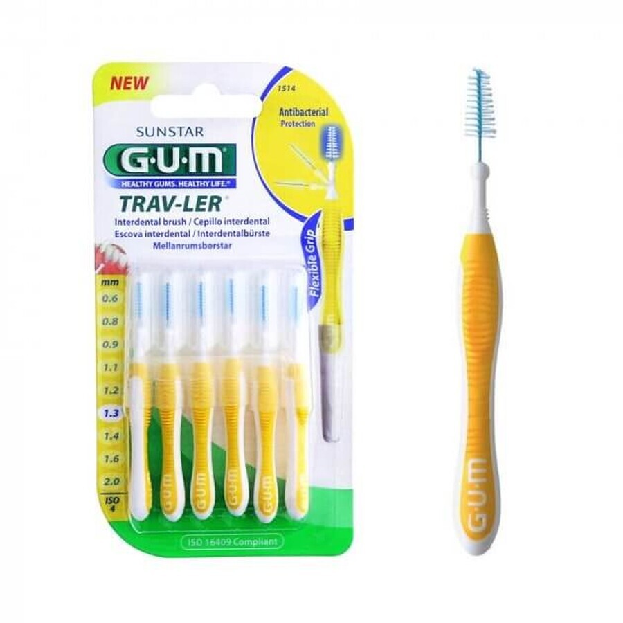 Trav-Ler Interdentalbürsten 1,3 mm, 6 Stück, Sunstar Gum