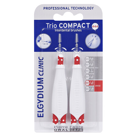 Trio Compact Interdentalbürste, groß, 2 Stück, Elgydium