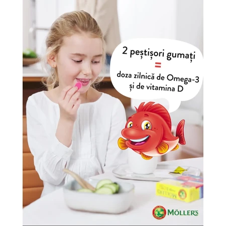 Möller's Omega-3 gummy fish with lemon and orange flavour, 36 jellies
