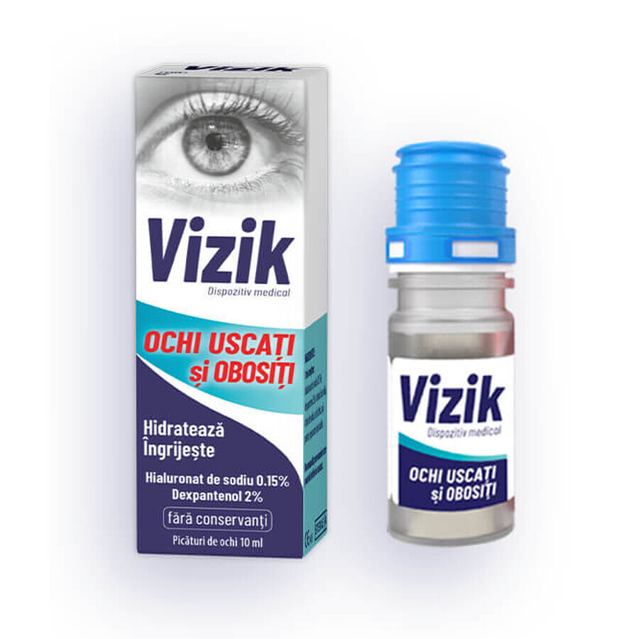 Picaturi pentru ochi uscati si obositi Vizik, 10 ml, Zdrovit