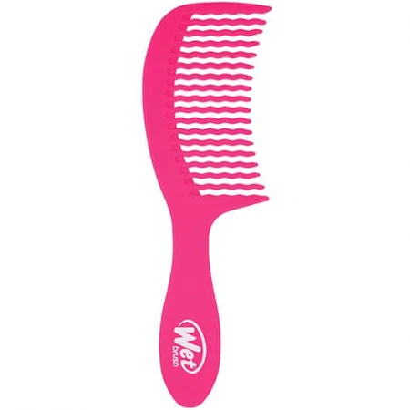 Pink comb for detangling hair, Wet Brush