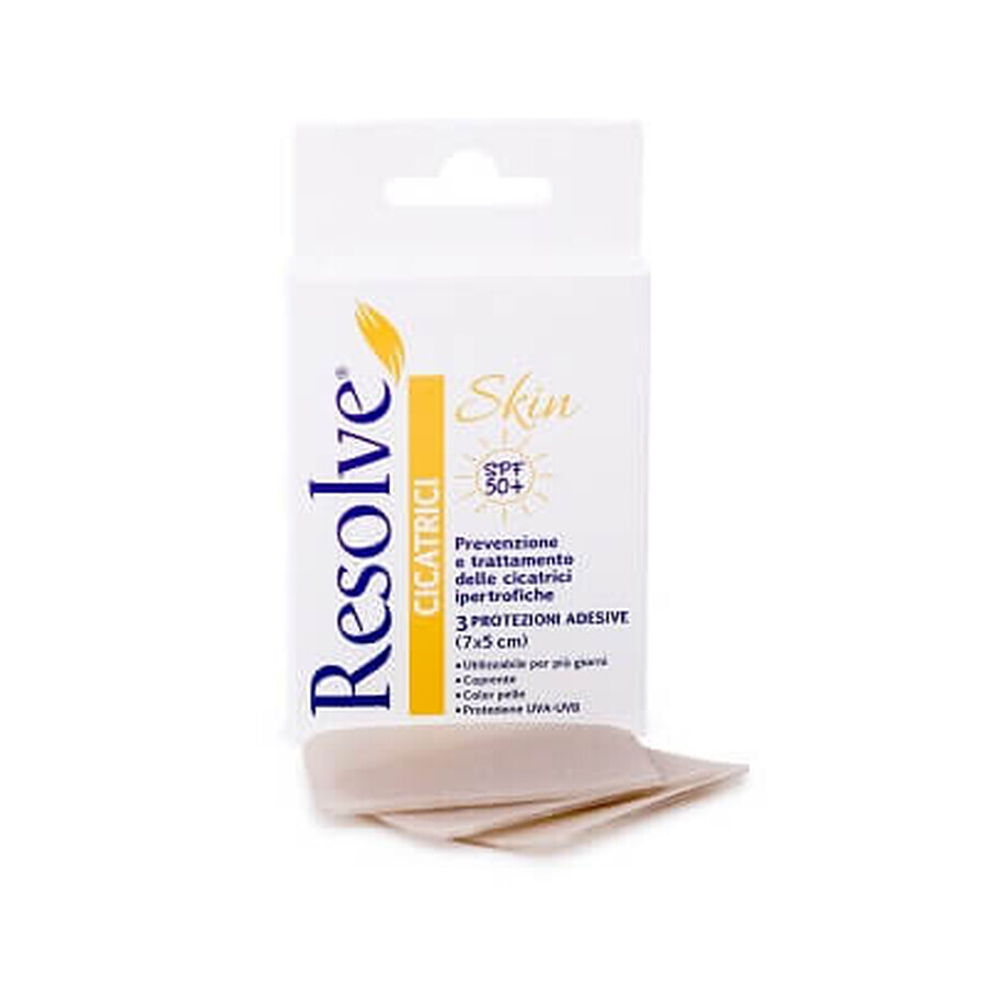 Resolve Skin SPF50+ Narbenpflaster, 7x5 cm, 3 Stück, Pietrasanta Pharma