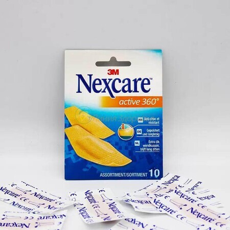 Plasturi Active 360, 10 bucati, Nexcare