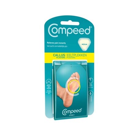 Medium ondiepe vlekken medium diffuus begrensd Medium, 6 stuks, Compeed