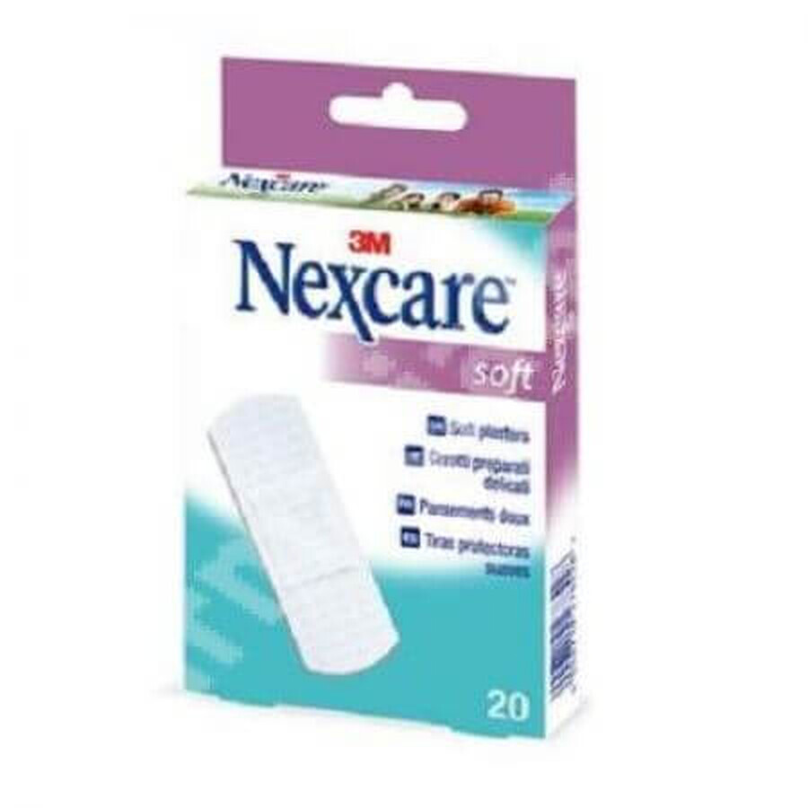 Plasturi flexibili Soft Flexi, 20 bucati, Nexcare