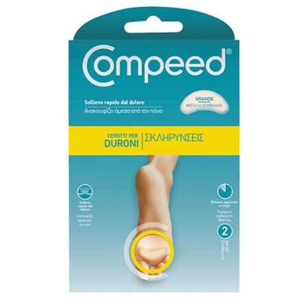 Großes oberflächliches Hornhautpflaster Groß, 2 Stück, Compeed