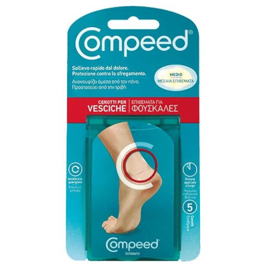 Medium Blisterpflaster Blister Medium, 5 Stück, Compeed