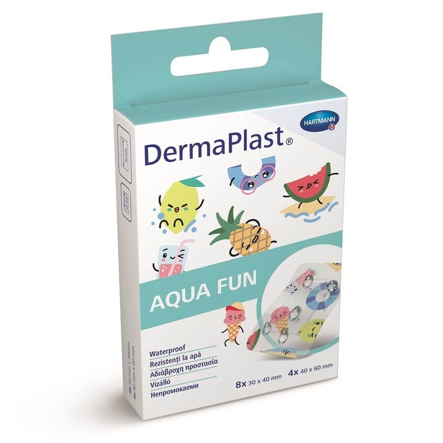 DermaPlast Kids Aqua fun wasserfeste Pflaster (535557), 12 Stück, Hartmann