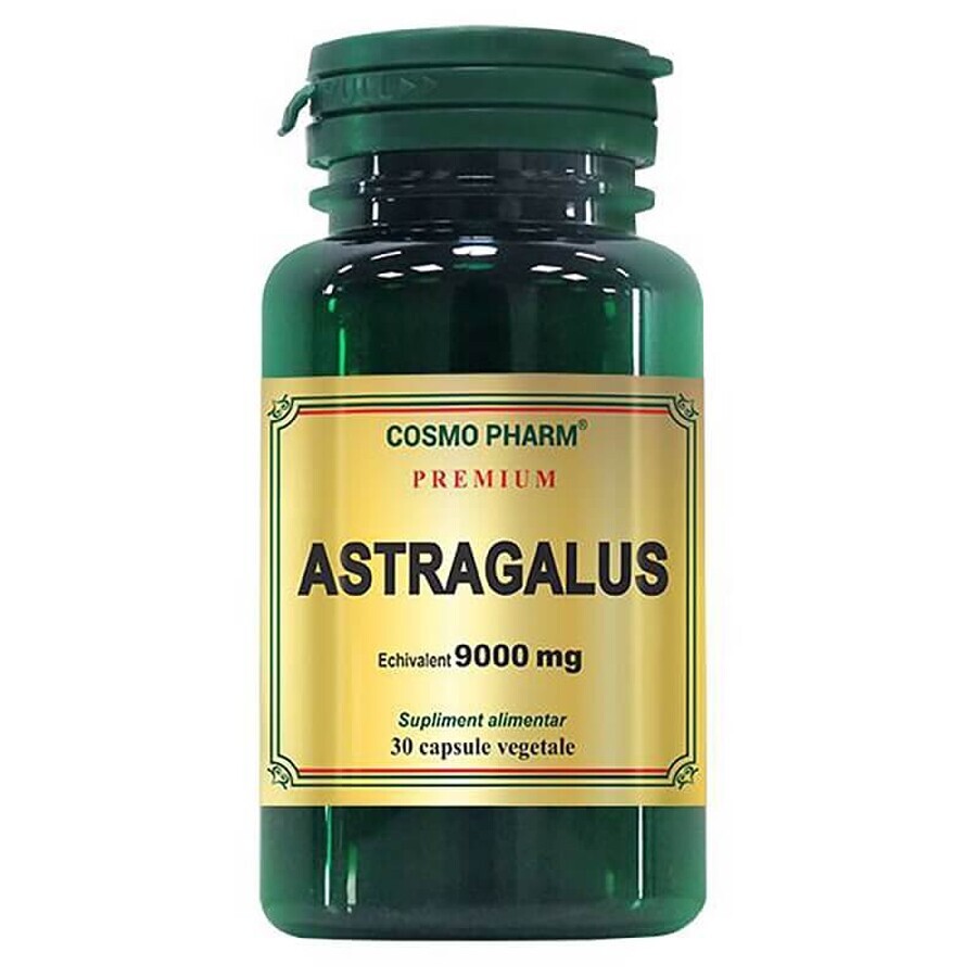 Premium Astragalus-Extrakt 9000mg, 30 Kapseln, Cosmopharm