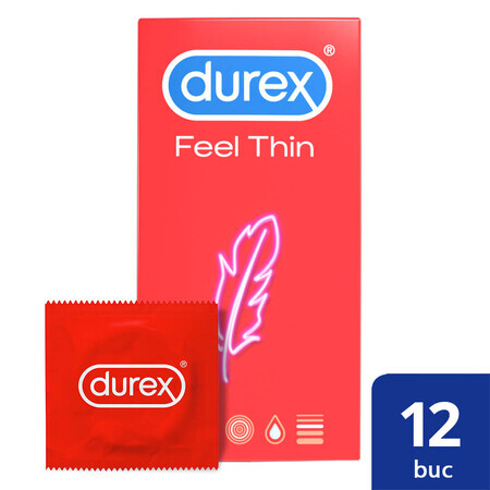 Kondom Feel Thin, 12 Stück, Durex