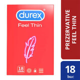 Prezervative Feel Thin, 18 bucăți, Durex