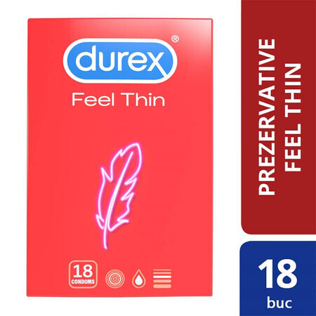 Kondom Feel Thin, 18 Stück, Durex