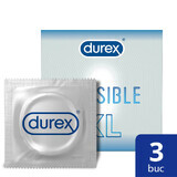 Kondom Invisible XL, 3 Stück, Durex