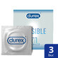 Prezervative Invisible XL, 3 bucti, Durex