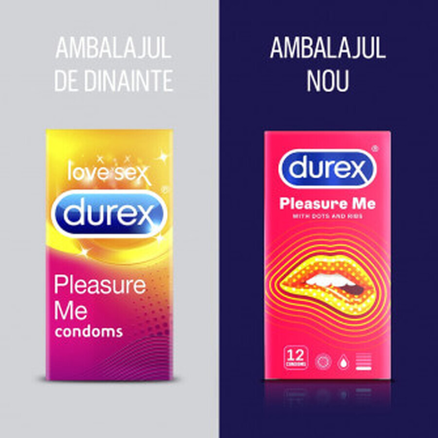 Kondom Pleasure Me, 12 Stück, Durex