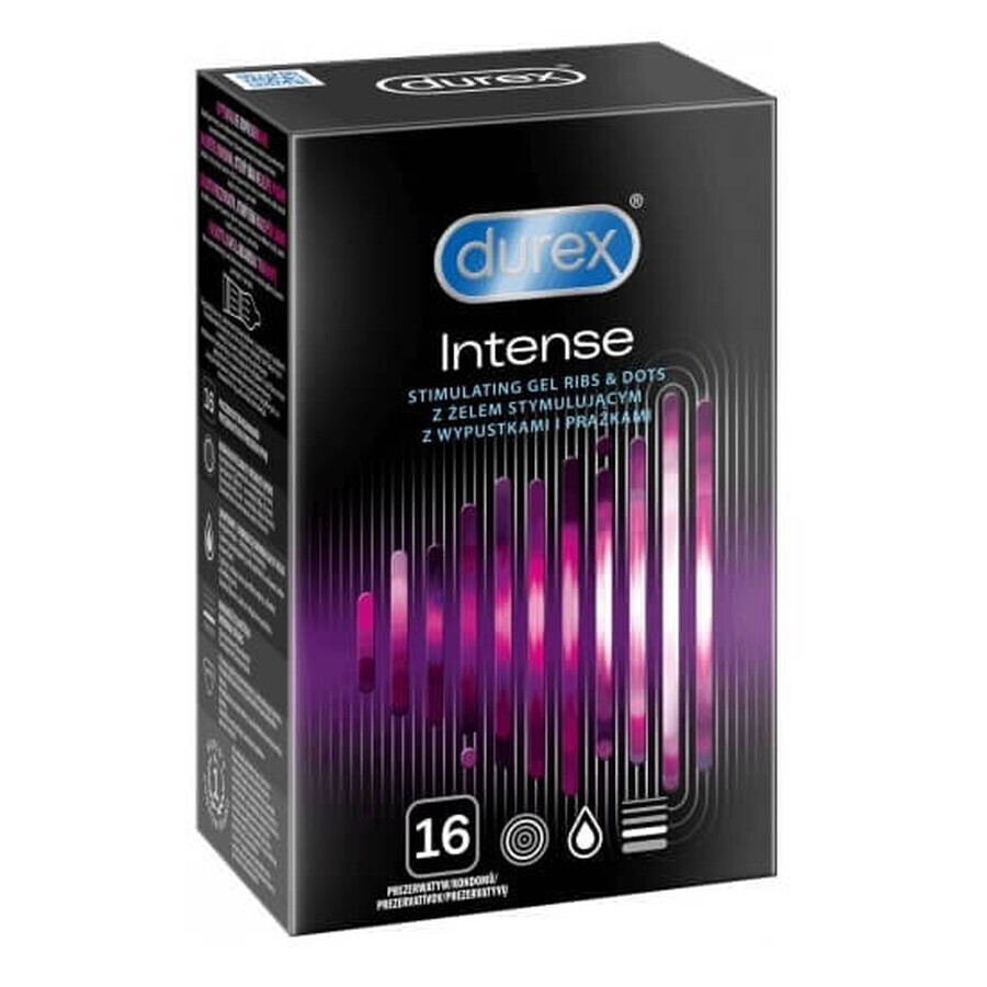 Prezervative stimulatoare Durex Intense, 16 bucăți, Durex